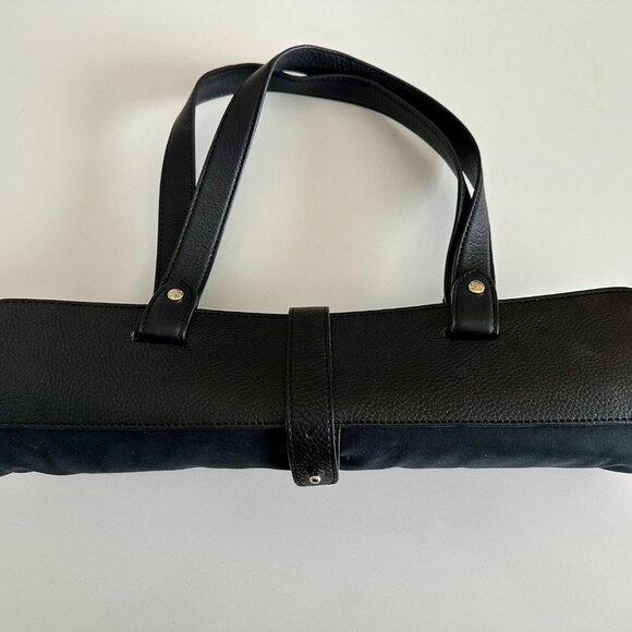 Black Canvas Leather Logo BSX Stowell Travel Tote Bag - Picture 16 of 16